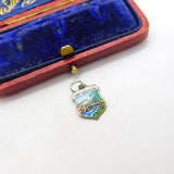 Sterling Silver and Enamel Fort Augustus Shield Charm Pendant Vintage c1970