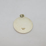 Sterling Silver Round St Christopher Travel Charm Pendant Vintage c1970