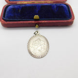 Sterling Silver St Christopher Charm Pendant Vintage c1970
