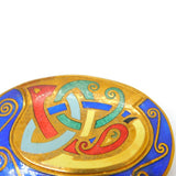 New Zealand Gilt Metal & Colourful Enamel Maori Brooch Vintage c1970