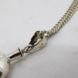 Sterling Silver Scent Bottle Form Pendant Necklace Vintage c1990s