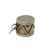 Sterling Silver Marching Band Drum Charm Pendant Vintage c1970