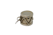 Sterling Silver Marching Band Drum Charm Pendant Vintage c1970