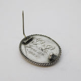 Sterling Silver Pearl Set 30th Wedding Anniversary Inscription Brooch Antique