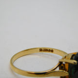 9ct Yellow Gold & 4ct Green Tourmaline Dress Ring Vintage 1975 London