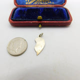 Sterling Silver Romantic 'Together' Drop Charm Pendant Vintage c1970