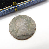 King William III Half-Penny Coin c1695 Very Worn Condition Antique