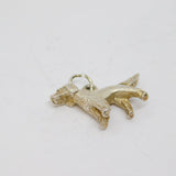 Sterling Silver Retriever Dog Charm Pendant Vintage c1970