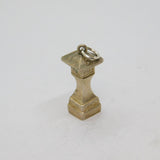 Sterling Silver Temple Form Charm Pendant Vintage c1970s