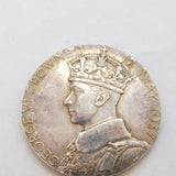 King George VI Sterling Silver Coronation Medal Antique 1937