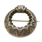 Victorian Sterling Silver Aesthetic Movement Wreath Brooch Antique c1880