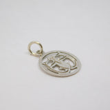 Sterling Silver Cut Out Aquarius Horoscope Charm Pendant Vintage c1970