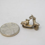 Sterling Silver Vespa Motorbike Charm Pendant Vintage c1970