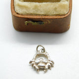 Sterling Silver Crab Charm Pendant Vintage c1970