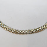 Italian Sterling Silver Fancy Flat Link Bracelet Contemporary c1990