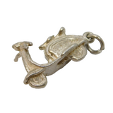 Sterling Silver Vespa Motorbike Charm Pendant Vintage c1970