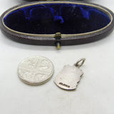 Sterling Silver and Enamel London Traveller Shield Charm Pendant Vintage c1970