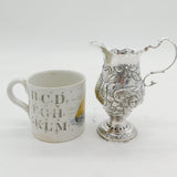 George III Sterling Silver Flower & Bird Pattern Cream Jug Antique 1778 London