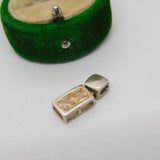 Sterling Silver Citrine Drop Charm Pendant Vintage c1970