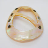 Georgian Large Carved Mother of Pearl Novelty Horseshoe Belt Buckle Antique