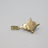 Sterling Silver Blue Hardstone Cabochon Drop Charm Pendant Vintage c1970