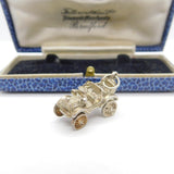 Sterling Silver Traditional Motor Car Charm Pendant Vintage c1970