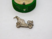 Sterling Silver Classic Car Charm Pendant Vintage c1970