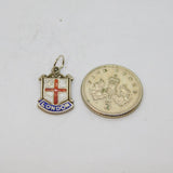 Sterling Silver 'London' Enamel Travel Charm Souvenir Vintage c1970s