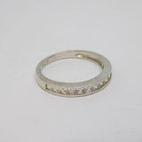 Sterling Silver Multi Spinel Set Half Eternity BandRing Vintage c1970 Size N 1/2
