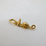 9ct Yellow Gold Small Seahorse Charm Pendant Vintage c1970s
