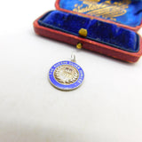 Sterling Silver Elizabeth II Silver Jubilee Medallion harm Pendant Vintage 1977