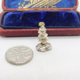 Sterling Silver Japanese Pagoda Charm Pendant Vintage c1970