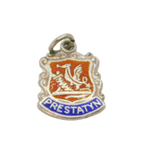 Sterling Silver Prestatyn Enamel Shield Souvenir Charm Pendant Vintage c1970
