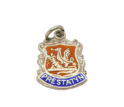 Sterling Silver Prestatyn Enamel Shield Souvenir Charm Pendant Vintage c1970