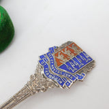 Sterling Silver Enamel Gt. Yarmouth Souvenir Spoon Antique 1929 Birmingham
