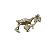 Sterling Silver Stork with the Baby Charm Pendant Vintage c1970