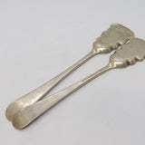 George III Pair of Sterling Silver Salt Shovel Spoons Antique c1760s London
