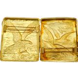 Omar Ramsden Sterling Silver Eagle, Fish & Seabird Cigarette Case Antique London