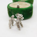 Sterling Silver Poodle Dog Charm Pendant Vintage c1970