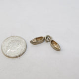 Sterling Silver Dutch Clogs Charm Pendant Vintage c1970