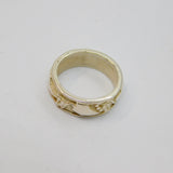 Sterling Silver Vine Design Dress Band Ring Vintage c1970 Size L 1/2