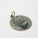 Sterling Silver CHIM Green Man Mask Form Disc Charm Pendant Vintage c1970s