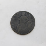 King William III Early-Milled Copper Half Penny Coin Antique c1700 Fair