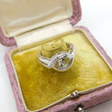 Sterling Silver Twist Flower Ring Vintage c1970 Size O