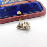 Sterling Silver Railway Train Charm Pendant Vintage c1970