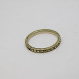 Sterling Silver Marcasite Narrow Band Deco Dress Ring Antique c1930 Size O 1/2