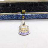 Sterling Silver & Enamel Blackpool Shield Charm Pendant Vintage c1970
