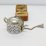 Chrome Teapot Shaped Tea Infuser Vintage c1970