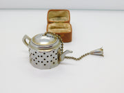 Chrome Teapot Shaped Tea Infuser Vintage c1970