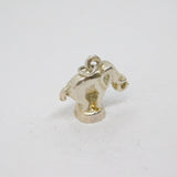 Sterling Silver Circus Elephant Charm Pendant Vintage c1970